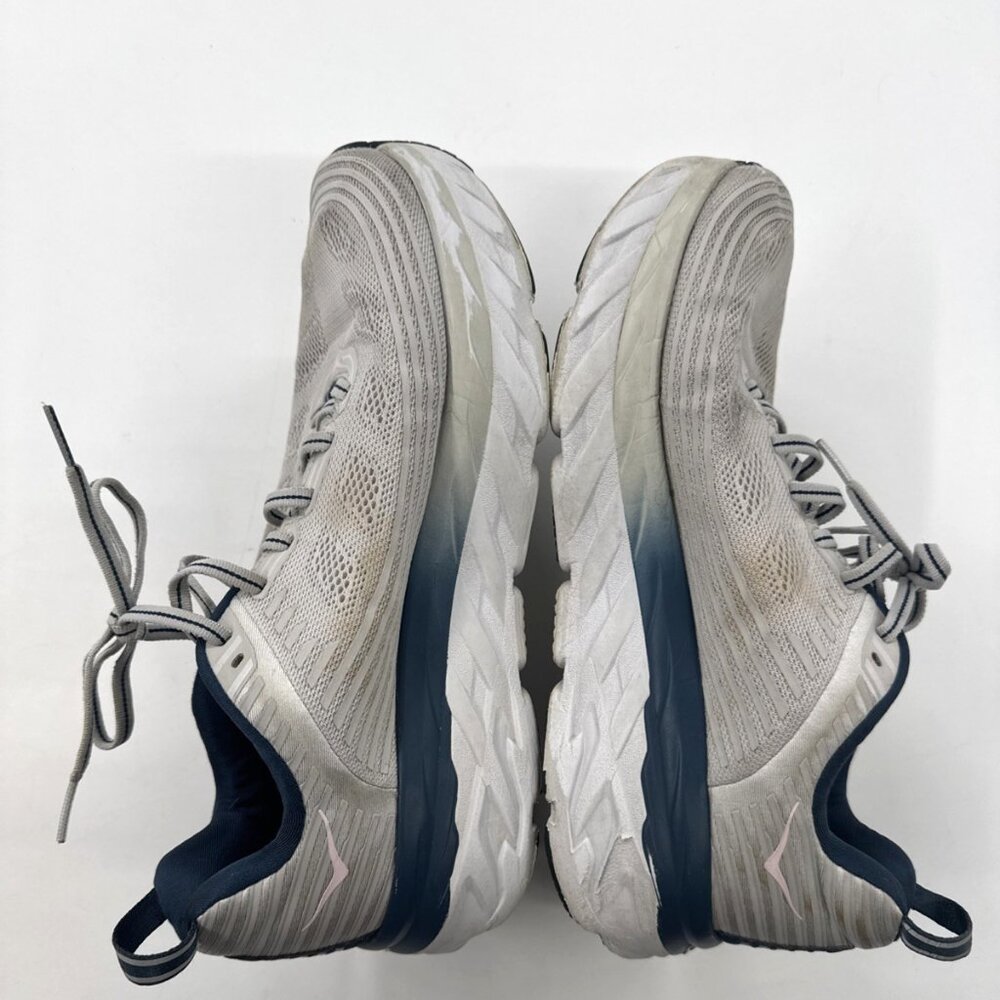 Hoka One One Bondi 6 Women's Shoes Size 9 D Running Athletic Sneakers Gray Blue - Picture 3 of 10